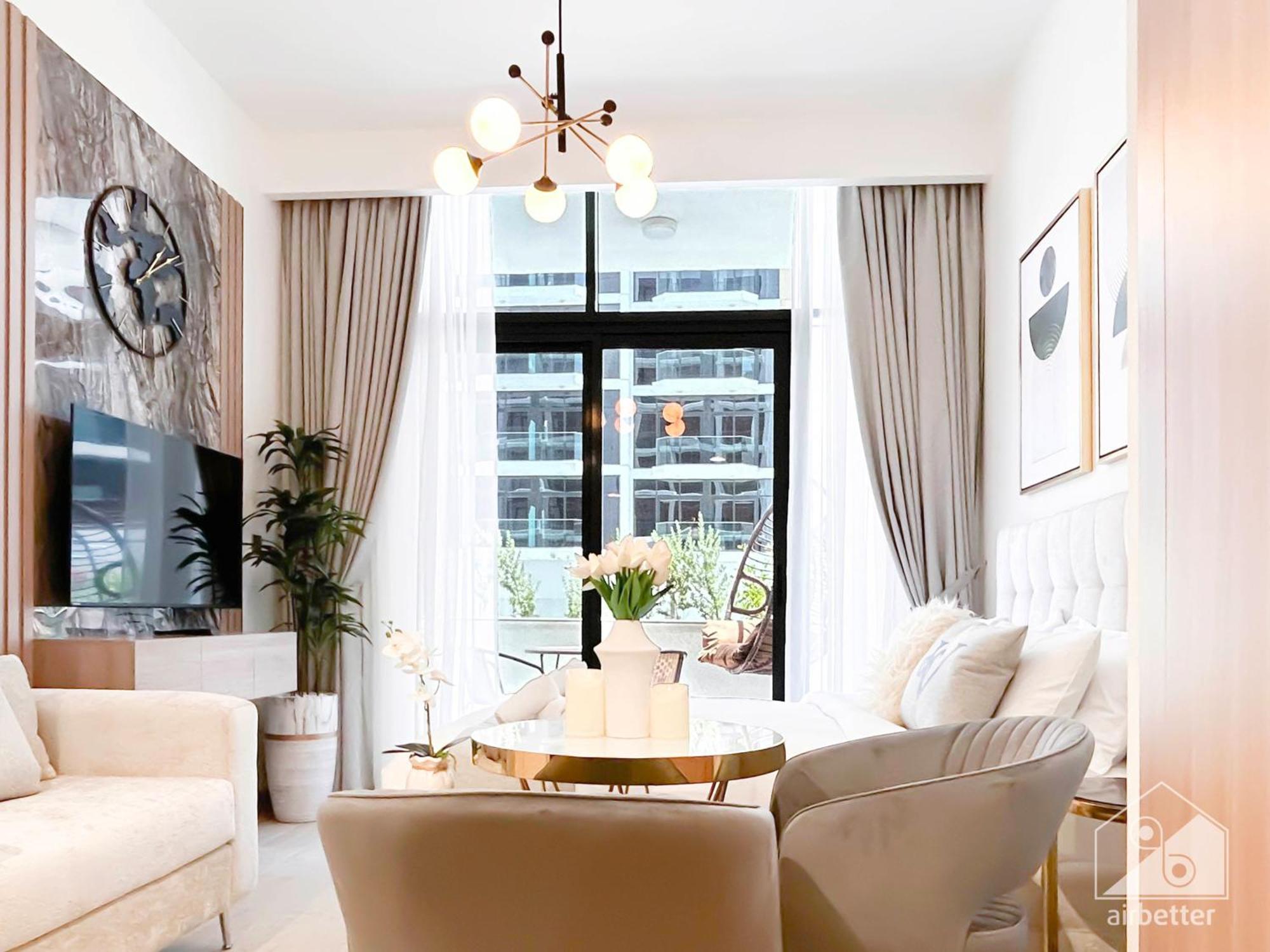 Charming Studio With Balcony In Azizi Riviera Дубай Екстериор снимка