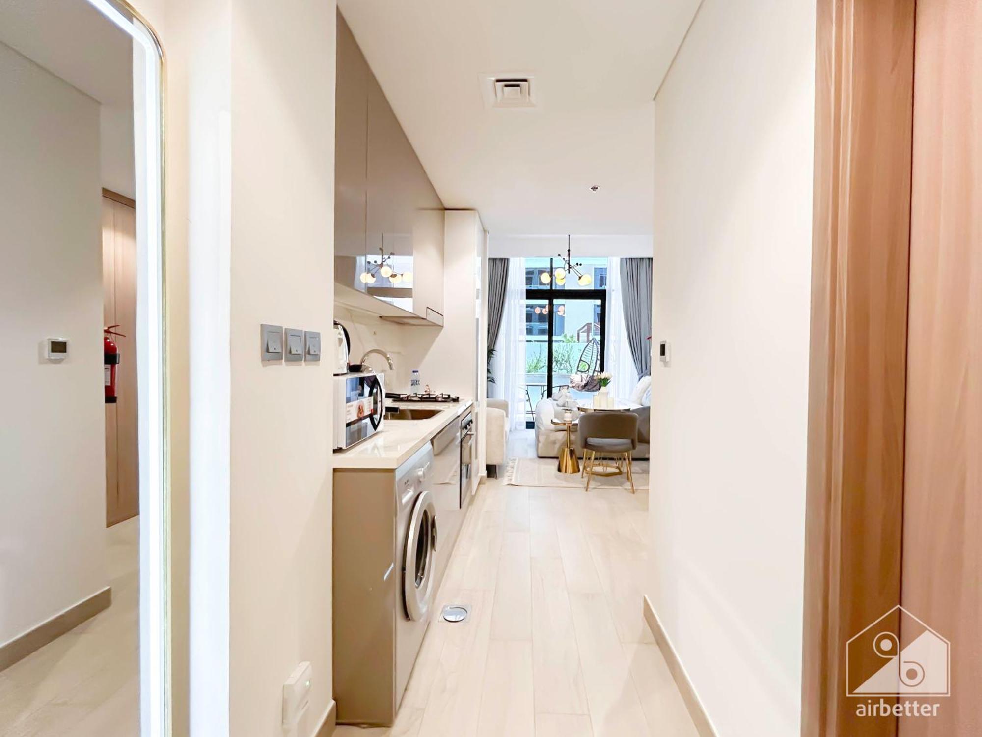 Charming Studio With Balcony In Azizi Riviera Дубай Екстериор снимка